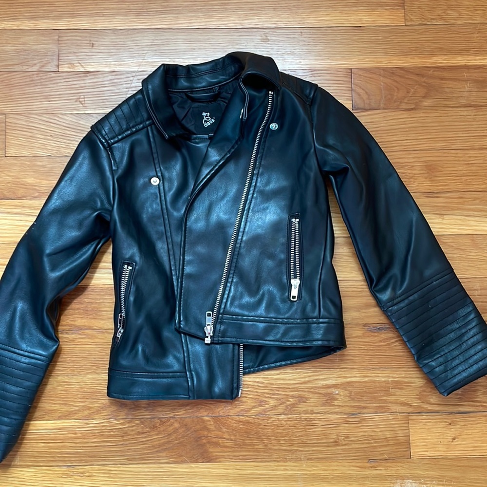 Arts Class, size 4/5, black faux leather jacket